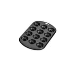 Kaiser 2300646176 Moules à Muffin Mini-goukloff Creativ pour 12 pcs, Acier, Noir, 29 x 1.9 x 18 cm