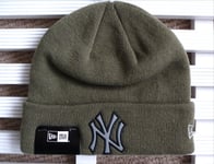 NY YANKEES New Era Olive Green Reflective Beanie Hat MLB Baseball OSFA New York