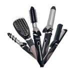 Multi Hair Styler Styling Set Curler Straightening Brush 3D Wavy ZIG-ZAG 5in1 HQ