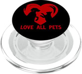 T-shirt Love All Pets Animals Are Friends Too pour homme et femme PopSockets PopGrip pour MagSafe