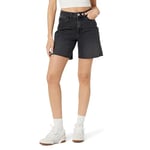 The Drop Mari Long Relaxed Denim Short Jean, Noir délavé, 61