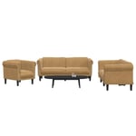 3 personers sofa velour brun