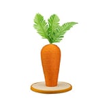 AQPET Griffoir Carrot Carotte 30 cm avec Niche pour Chats Arbre Aire de Jeu Tire Rayures pour Chat Orange