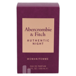 Abercrombie & Fitch Authentic Night Women Edp Spray 100 ml Dam