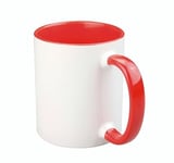 Craftelier - Tasse en céramique avec poignée pour sublimation - Résultats permanents | Passe au lave-vaisselle et au micro-ondes | Capacité : 350 ml - Dimensions : 8 x 9,5 cm | Couleur blanche avec