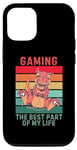 Coque pour iPhone 12/12 Pro Dinosaure vintage The Best Part Of My Life Gaming Lover
