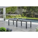 Keter - Table de jardin - rectangulaire - gris graphite - en résine finition bois - 8 a 10 personnes - Julie - Allibert by