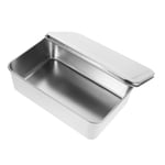 Stainless Steel Cake Baking Box with Lid Loaf Pan for Bread Baking Airtight Bread Bin for Kitchen Diy Cake Box for Baking Bread and Cakes