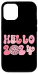 iPhone 12/12 Pro Hello 2024 Retro Disco Ball Theme New Year Case