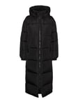 VERO MODA Vmklea Long Coat Noos Manteau matelassé, Noir, S Femme