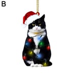 RYGRZJ Black Cat Christmas Ornament, Christmas Tree Xmas Trees De Lamp cat One-size