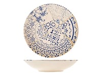 H&H 3238002 Assiette creuse Alyssa, Stoneware décoré, 22 cm