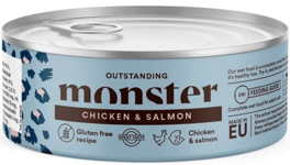 Monster Cat Adult Chicken/Salmon Burk 100g 24-pack