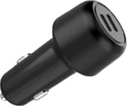 XtremeMac POWER DELIVERY DOUBLE USB-C 45W CAR CHARGER - 20W + 25W