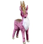 SHATCHI Figurines Bordeaux Père Noël Licorne décoration de Table de Noël Décoration de fenêtre 35 cm