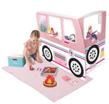 Barbie - Deluxe Campervan - Dream Camper for Girls and Boys - Van Accessories, BBQ Grill, Campfire, Child Sized Campervan Included- Pretend Play Toy for 3 Years Old and Up