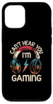 iPhone 12/12 Pro Vintage Gamer Idea Can't Hear You I'm Gaming Case