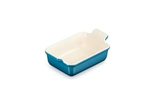 Le Creuset Héritage Plat Rectangulaire, Céramique, 19 cm, 1,1 L, Deep Teal, 71102196420001