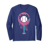 Baseball Home Plate Drip Ice Cream Sprinkles, Baseball Bat Long Sleeve T-Shirt