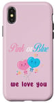 Coque pour iPhone X/XS Ballons roses ou bleus