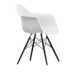 Vitra - Eames RE Plastic Armchair DAW 85 Cotton White, Black Maple - Matstolar - Charles & Ray Eames - Vit - Metall/Plast