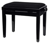 Banquette de Piano Clavier Numerique Siege Tabouret Banc Reglable Noir Poli Fin