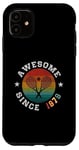 Coque pour iPhone 11 Cadeau d'anniversaire joueur de tennis 46 ans génial depuis 1979