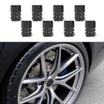 deemars 8 Paquets D'embouts de Valve de Pneu de Voiture, Bouchons de Valve de Pneu, Capuchons de Tiges de Valve en Plastique pour Voiture avec Joint en Caoutchouc Universel pour SUV Truck (Gris)