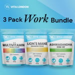 Work Set - Organic Ashwagandha KSM-66 + Lion's Mane + A-Z Multivitamins Tablets