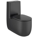 Roca Beyond A3410B1640 Réservoir complet double chasse d'eau 4,5/3 l avec alimentation inférieure pour toilettes 39,5 x 70,5 x 79 cm Noir onyx