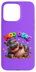 Coque pour iPhone 15 Pro Max Adorable bébé hippopotame Moo Deng Merry Christmas Cheer