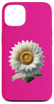 Coque pour iPhone 13 Tournesol blanc