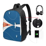 Sac à Dos Homme Femme Ordinateur Portable 17" avec Port De USB pour Voyage Affaires École Avion survolant