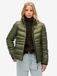 Superdry Fuji Quilted Padded Jacket - Green, Green, Size 10, Women