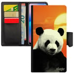 Coque Rigide S7 Edge Cuir Porte Cartes Panda Orange Ours Couché De Soleil Ecolo Antichoc Ecologie Design Animaux Etui Samsung Galaxy