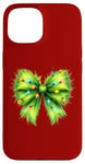 iPhone 15 Green Christmas Bow with Lights Case