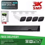 5MP CCTV CAMERA SYSTEM 4 CH DVR OUTDOOR NIGHTVISION HOME SECURITY KIT+ 1TB HDD