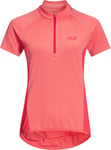 Jack Wolfskin Women's Tourer Halfzip Tee S, Desert Rose S female