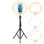 AgfaPhoto Ring Light Realiview ARL11XL avec trépied - Lumiere LED pour téléphone