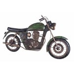 Patère Murale Vintage "Moto" 96cm Vert