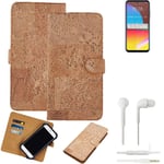 FOR HTC Desire 21 Pro SMARTPHONE CASE COVER WALLETCASE CORK