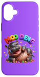 Coque pour iPhone 16 Plus Adorable bébé hippopotame Moo Deng Merry Christmas Cheer