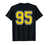 Number 95 in Yellow White Black T-Shirt