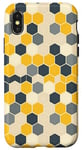 Coque pour iPhone X/XS Honeycomb Coloflur Honey Hexagon Motif nid d'abeille