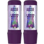 2x Aussie SOS 3 Minute Miracle Blonde Deep Treatment Rescue Aid Dry Damaged Hair