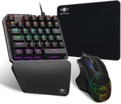 CONVERTISSEUR XPERT G700 ¿ COMBO RGB CLAVIER + SOURIS POUR CONSOLES PS4, XBOX, SWITCH ET PC CLAVIER MECANIQUE SINGLE HAND ¿ SOURIS 3200 DPI TAPIS INCLUS[KEY230838]