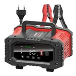 Batteriladdare, Smart Laddningsteknologi, Kompatibel med Flera Batterityper, 20A 10A Röd