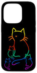 Coque pour iPhone 14 Pro Chaton arc-en-ciel famille chat enfant bébé