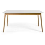 Drawer - Table à manger extensible 4 à 8 personnes 150-200x80cm - Blanc - skoll