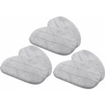 vhbw 6x Housses de rechange compatible avec Leifheit CleanTenso nettoyeur à vapeur, balai vapeur - microfibre, gris